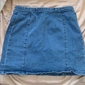 Denim mini skirt